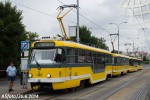 Stojc tramvaje v zastvce Zoologick zahrada. 25.6.2014
