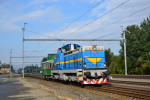 T 466.0007 a M 120.417 pi pobytu ve stanici Moraviany, 25.9.2022, foto Martin Skopal