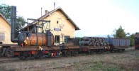 RO Sibiu Agnita August 21 - the old train rests after a hard day at work maybe film scenery