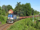 dvojice 743.010+006 s uhelnm vlakem u Prosee n.N. - 11.6.2006