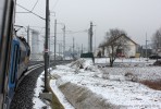 pjezd do Chotovin od Tbora s novou budovou napjec stanice