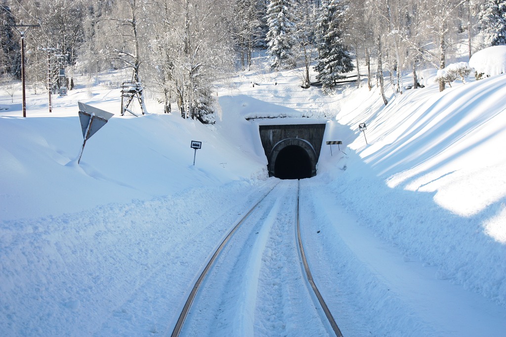 vjezd do Polubenskho tunelu od Koenova
