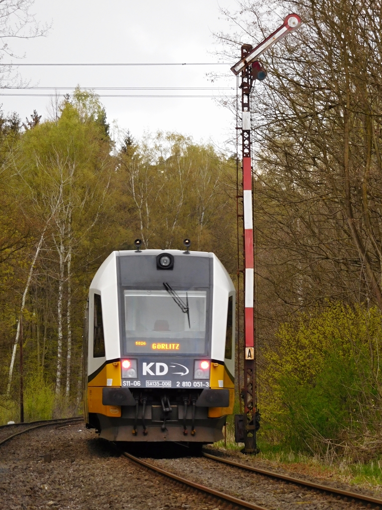 Osobn vlak do Grlitz projd odbokou Studniska