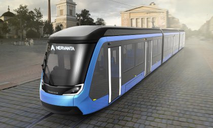 Vizualizace tramvaje ForCity Smart Artic pro finsk Tampere.