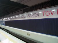 TGV na turnskm ndra Porta Susa.