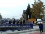 V�pravn� budova v den slavnostn�ho zprovozn�n� zahlouben� stanice.