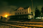 Noční nálada na nádraží v Horšovském Týně