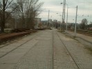 eleznin vleka vpravo, tramvajov (elektrifikovan) vlevo, Neelektrifikovan spojka mezi...