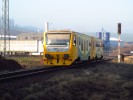 Os vlak do Znojma odjd z Okek a mj se u vj. nv. s pozdrenm R 662 (pohled prv z R 662)
