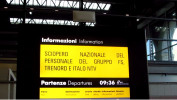 "Sciopero" (= stvka) v rmci Trenitalie, Trenordu a low-costu Italo; Torino Porta Nuova 8. 10. 2021