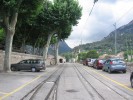Vjezd do stanice Soll�r z tramvajov� trat�