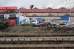 Mobiln� vrtn� souprava u 8.SK nad budouc� rampou podchodu, 26.8.