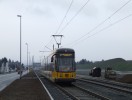 2803 vyzdoben� symbolem nov� trati - stuhou se �ty�mi znaky zast�vek