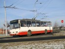 Ev. �. 52 (�koda 14 Tr R) vyj�d� z kone�n� "Globus".