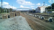 elezn most 8.9.2018 - prace pipraven k pokldce na provisorn propojen
