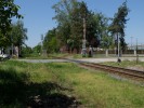 za��tek souvisl� koleje u p�ejezdu ul. M�chova/Jir�skova