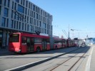 Konen linky 20 u ndra Wankdorf, kam v budoucnu budou zajdt z konen Guisanplatz tramvaje.