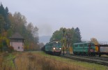 Mieroszow : ST43-128+354 s nkladnm vlakem do Walbrzychu, vedle ST43-217 s vlakem do Mezimst