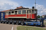 Tramvaj 4223 (ex 2170) ped vozovnou Slovany. Plze, Slovansk alej, 16.7.2018
