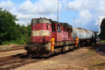 Obsluha vleky lihovaru v st. Chrudim Msto lokomotivou 742.062 D Cargo
