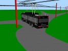 Historicky prvn� trolejbus s cestuj�c�mi, 28Tr ev.�. 201, odbo�uje na novou tra� v Z�.