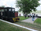 Pohled na lokomotivu a Dunaj