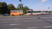 PL 6 zi 2011 - Lodz (PL)  Strykowska. A very dead Mercedes 405 GN bus is towed back