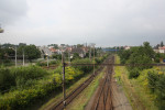 Kolejov spltka ped vjezdem do stanice od odboky Odra