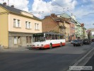 Ev. . 85 (koda 14 Tr R) na Krnovsk ulici mezi zastvkama "SME" a "Star silnice".
