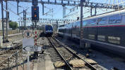Odjezd "patrovho TGV" do Francie a pjezd el. jednotky z Francie