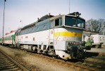 Brejlovec 750.287 vykv na odjezd ve vlaku do Prahy v st. Rakovnk 6.3.2002