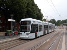 Gelsenkirchensk tramvaj na soubhu s Essenskou U11.