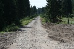 Pohled sm�rem k Harrachovu z p�ejezdu cyklotrasy na Orle.