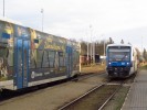 Sp vlak z/do H. Brodu (vlevo) a Os ze Slavonic/do Daic m.; Tel 4. 3. 2020