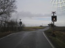Stle blikajc pozitivka na pejezdu se silnic Dobronn - Poln