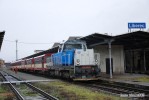 714.205 se soupravou od R984 po pjezdu z UTD do Stanice, Liberec, 6.11.2010