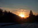 Zimn zpad slunce ve Stojn