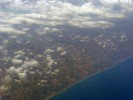 Severní italské pobřeží z letadla 17.6.2017