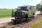 GB 2ft gauge Land Rover running at Statfold Barn on 7th June 2014