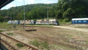 Mezi Rakovic a Blehradem je odstavn ndra se spoustou chtrajcch lokomotiv ...