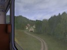 pohled z vagonu na sjezd do malebn vesniky v dol Trutnovskch les
