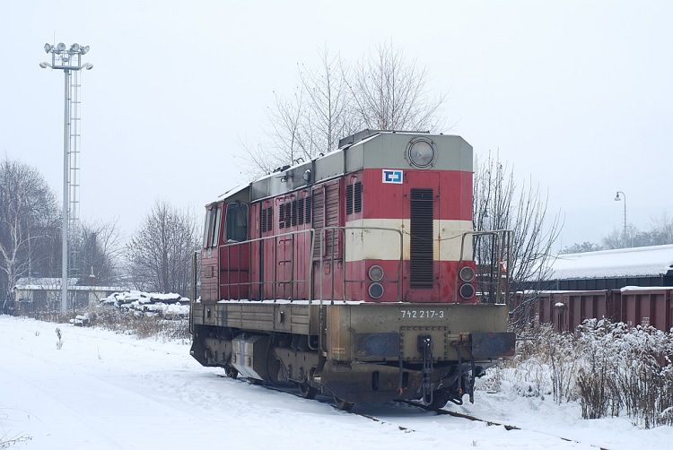 742.217 odstaven� v Turnov�, 18.1.2009 (foto: Vl��a Musil)