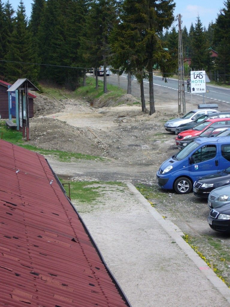 Z ok�nka I. patra budovy Biegu Piast�w