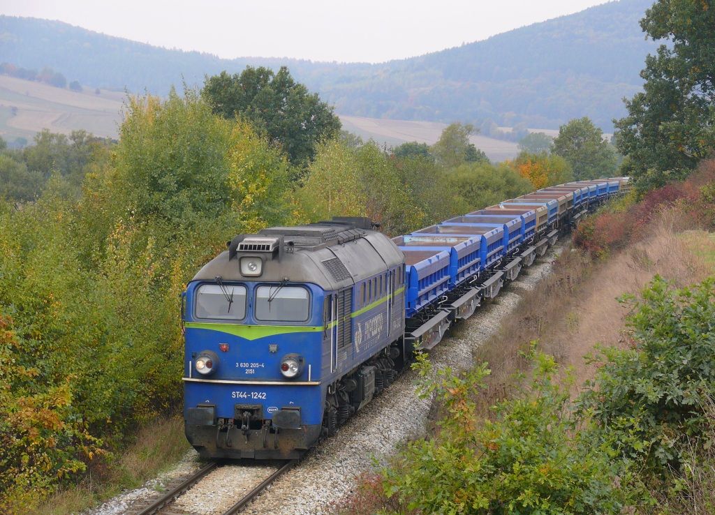 Scinawka Gorna : ST44-1242 na postrku vlaku do Scinawky Gorne 