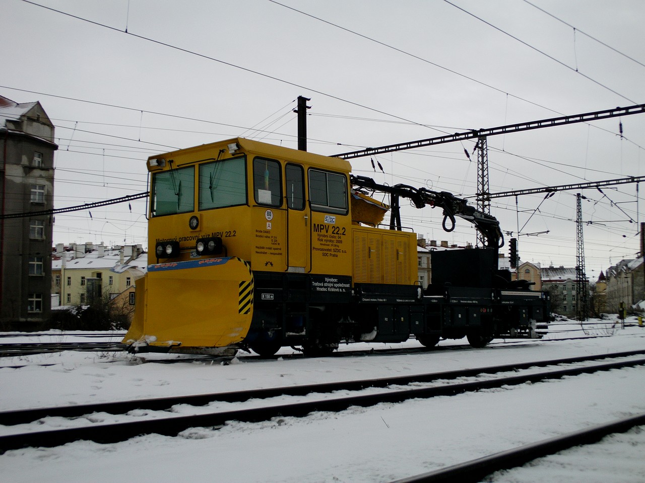 Motorov pracovn vz MPV 22.2 (SDCPraha), v st. Praha-Vrovice, 11.12.2010