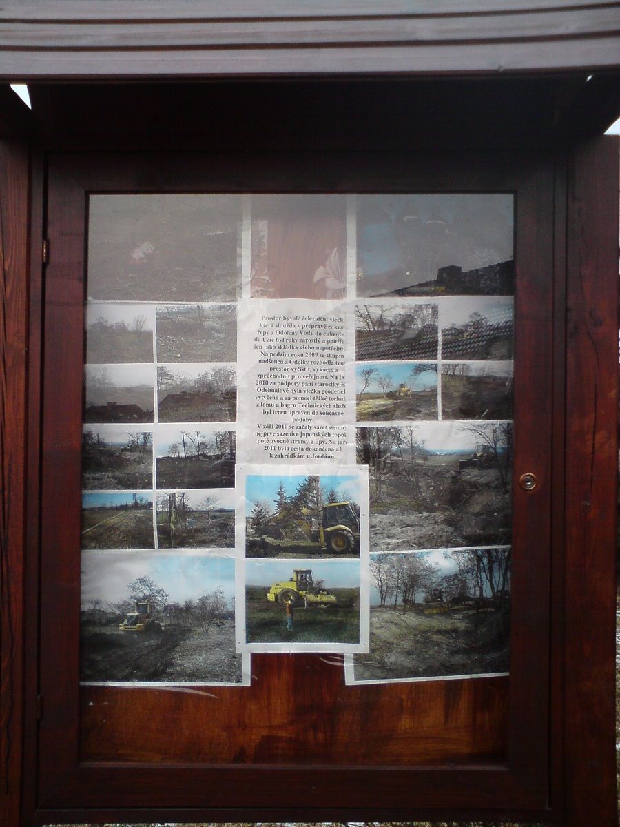 Pohled na tabuli k obnov� ve�ky jako vych�zkov� cesty m�stn�m spolkem.
