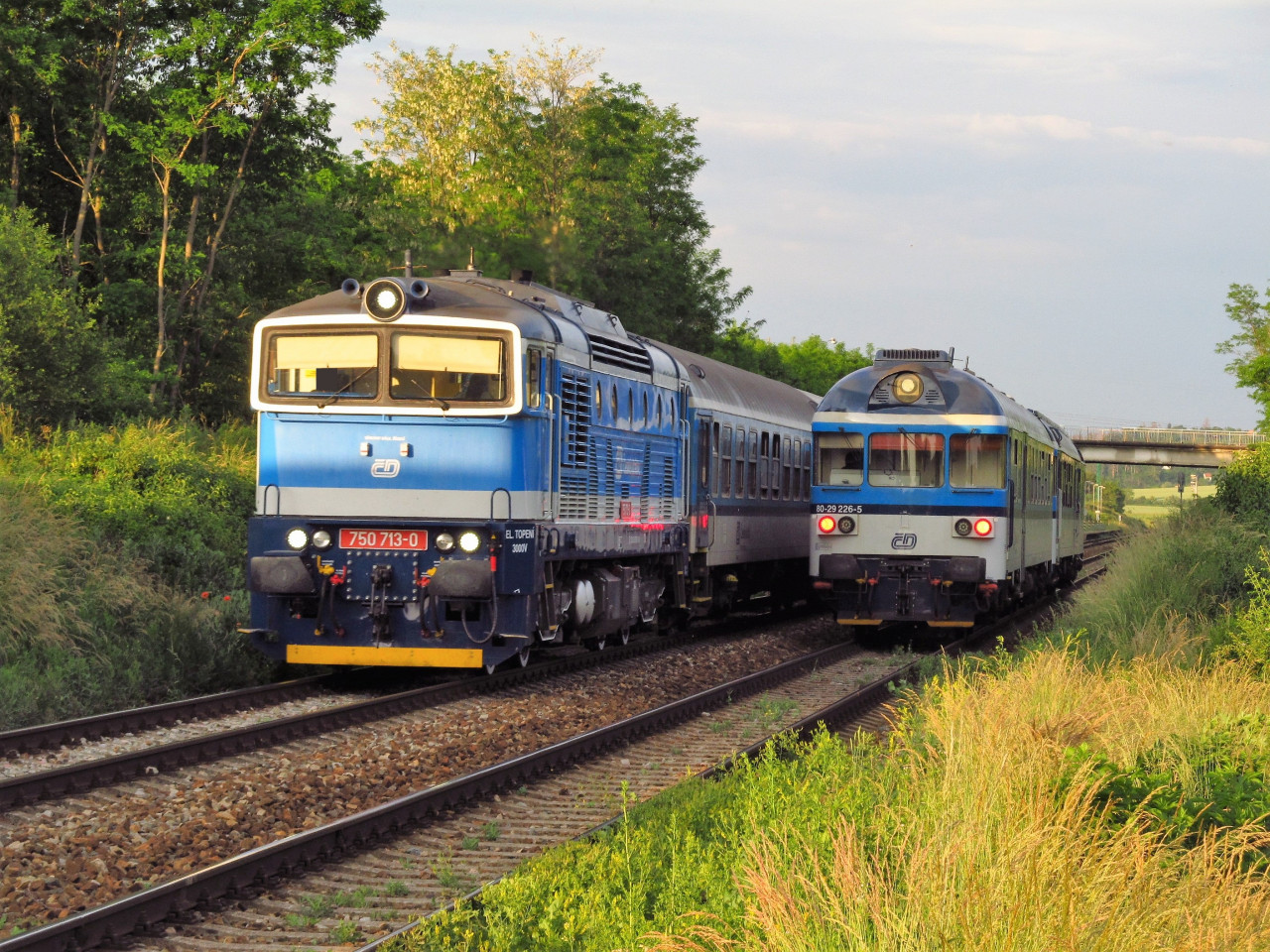 Srocen vlak okolo S:00 h (svazek 3 pr spoj) u Stelic - 11. 6. 2020 (19... ehm, 4 dny do konce)