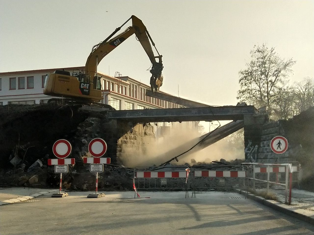 Demolice mostu V Korytech 1.3.2021
