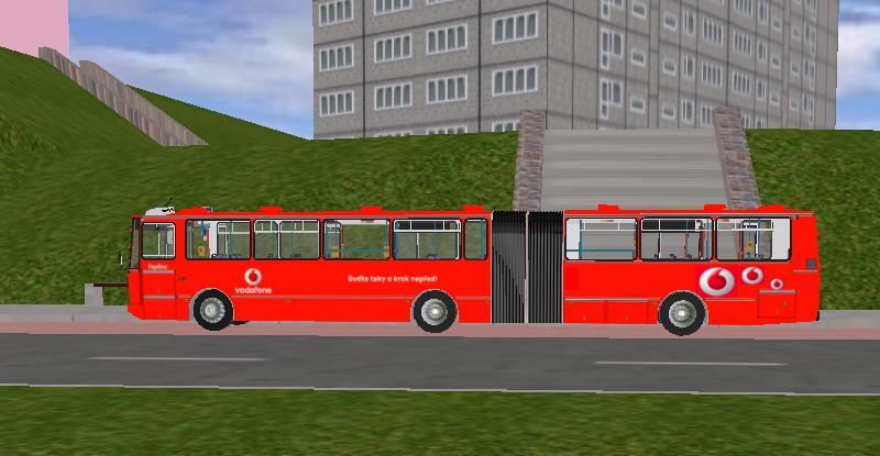 Bhem lzesk sezny se dostaly kloubov autobusy i na Novou Ves. Zde Vodafone na Topolov.