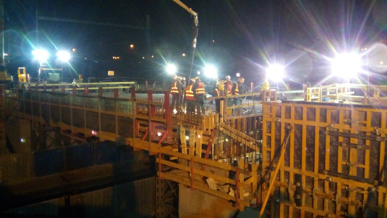Beton� severn�ho mostu V Korytech 19.10.2018